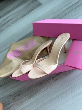 Paris Texas Lidia Blush Open-Toe Stiletto Mules